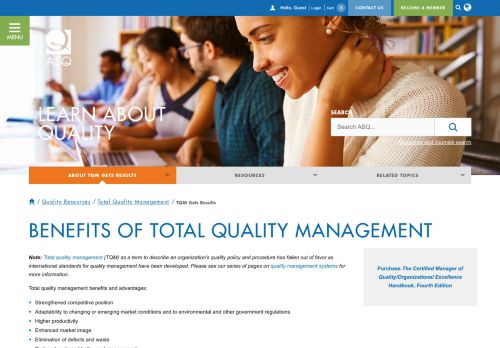 
                            9. What are the Benefits of Total Quality Management? - TQM Case ...