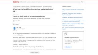 
                            4. What are the best Muslim marriage websites in the UK? - Quora