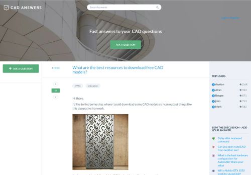 
                            6. What are the best resources to download free CAD models? « CAD ...