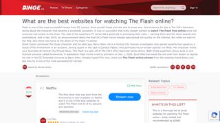 
                            11. What are the best Websites for watching The Flash online? - Softonic