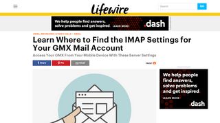 
                            10. What Are the GMX Mail IMAP Settings? - Lifewire