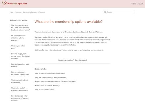 
                            9. What are the membership options available? - ChinaLoveCupid.com