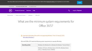 
                            11. What are the minimum system requirements for Office 365? | BT ...