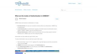 
                            4. What are the modes of Authentication in UNIBOX? – Wifi-soft Solutions