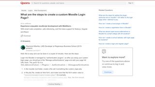 
                            2. What are the steps to create a custom Moodle Login Page? - Quora