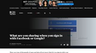 
                            4. ​What are you sharing when you sign in with Facebook or Google ...