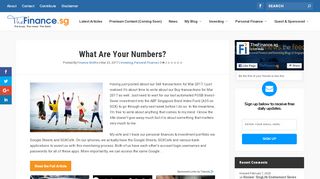 
                            7. What are your numbers? | TheFinance.sg