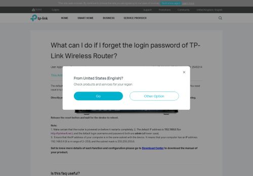 
                            3. What can I do if I forget the login password of TP-Link ...