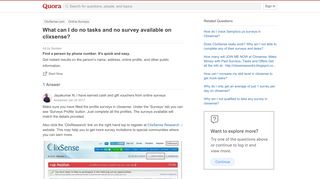 
                            13. What can I do no tasks and no survey available on ...