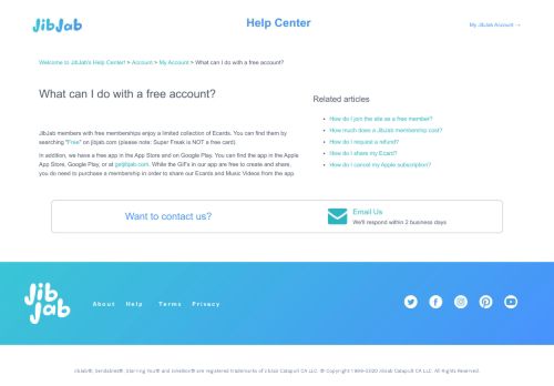 
                            4. What can I do with a free account? – Welcome to JibJab's Help Center!