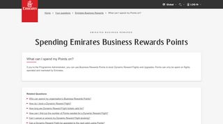 
                            4. What can I spend my Points on? | Emirates Business Rewards | FAQ ...