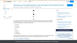 
                            3. What data can be obtained about a user who logs in with Facebook ...