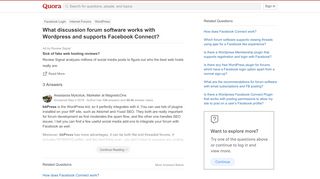 
                            8. What discussion forum software works with Wordpress and supports ...