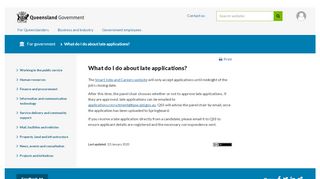 
                            9. What do I do about late applications? | For government ...