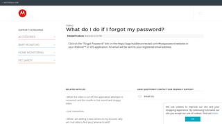 
                            9. What do I do if I forgot my password? - MotorolaStore.it