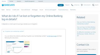 
                            2. What do I do if I've lost or forgotten my Online Banking log-in details ...