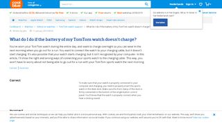 
                            8. What do I do if the battery of my TomTom watch doesn't charge ...