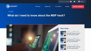 
                            10. What do I need to know about the MSP hack? - AusCERT