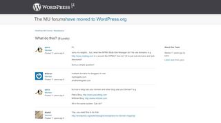 
                            12. What do this? « WordPress MU Forums