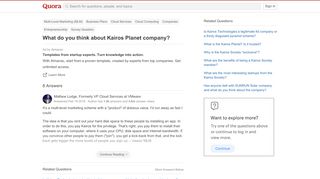 
                            6. What do you think about Kairos Planet company? - Quora