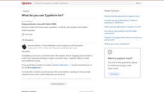 
                            12. What do you use Typeform for? - Quora