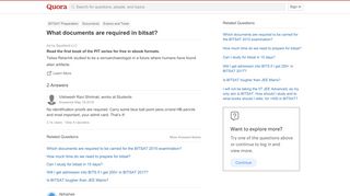 
                            10. What documents are required in bitsat? - Quora