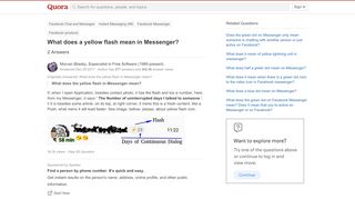 
                            2. What does a yellow flash mean in Messenger? - Quora