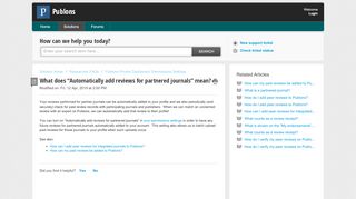 
                            10. What does “Automatically add reviews for partnered journals ... - Publons