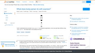 
                            12. What does body-parser do with express? - Stack Overflow