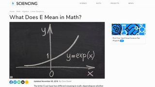 
                            10. What Does E Mean in Math? | Sciencing