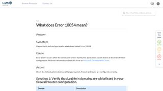 
                            13. What does Error 10054 mean? - LogMeIn Support - LogMeIn, Inc.