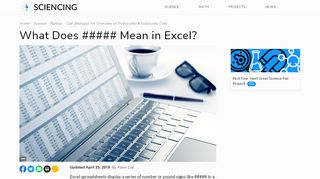 
                            5. What Does ##### Mean in Excel? | Sciencing