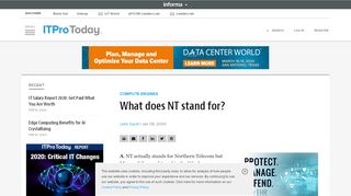 
                            1. What does NT stand for? | IT Pro