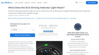 
                            2. What Does the ECO Driving Indicator Light Mean? | YourMechanic ...