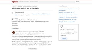 
                            10. What does the IP address '192.168.1.1' usually mean? - ...