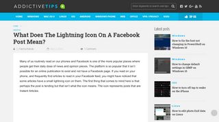 
                            9. What Does The Lightning Icon On A Facebook Post Mean?