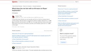 
                            10. What does the red dot with an M mean on Razer keyboards? - Quora