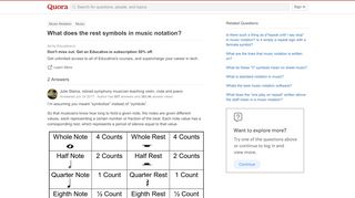 
                            13. What does the rest symbols in music notation? - Quora