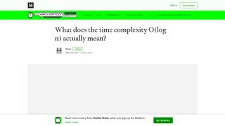 
                            2. What does the time complexity O(log n) actually mean? - Hacker Noon