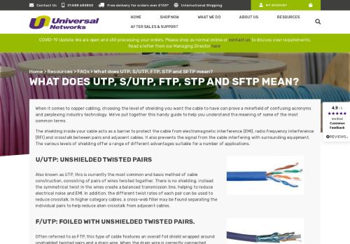 
                            13. What does UTP, S/UTP, FTP, STP and SFTP mean?
