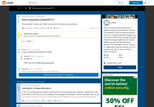 
                            10. What happened to RapidIPTV? : IPTV - Reddit