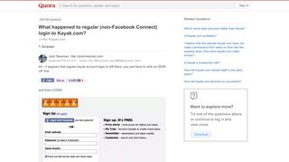 
                            10. What happened to regular (non-Facebook Connect) login to Kayak.com ...