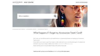 
                            9. What happens if I forget my Accessorize Treats' Card? – Accessorize ...