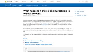 
                            5. What happens if there's an unusual sign-in to your account