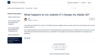 
                            10. What happens to my website if I change my Adobe ID? – Adobe ...