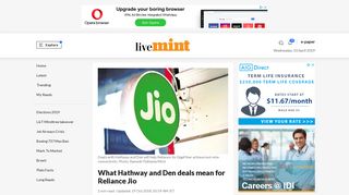 
                            5. What Hathway and Den deals mean for Reliance Jio - Livemint