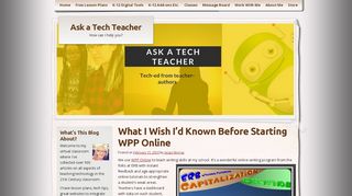 
                            7. What I Wish I'd Known Before Starting WPP Online | Ask a Tech Teacher