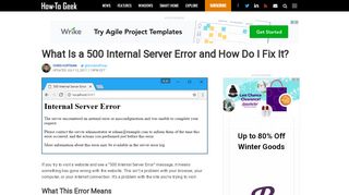 
                            8. What Is a 500 Internal Server Error and How Do I Fix It? - How-To Geek