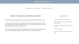 
                            3. What is a Bang & Olufsen account? – Customer service