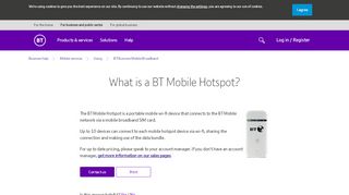 
                            13. What is a BT Mobile Hotspot? | BT Business